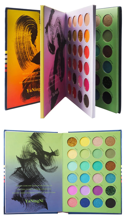 Color Eyeshadow Palette – 72/60 Matte, Glitter & Pearlescent Professional Pigment Set for Easy, Colorful Makeup and Artistic Looks
