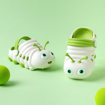 Kids Hollow Out Caterpillar Design Slippers – Soft, Lightweight, Non-Slip EVA Slippers for Indoor and Outdoor Play, Travel, and Everyday Adventures