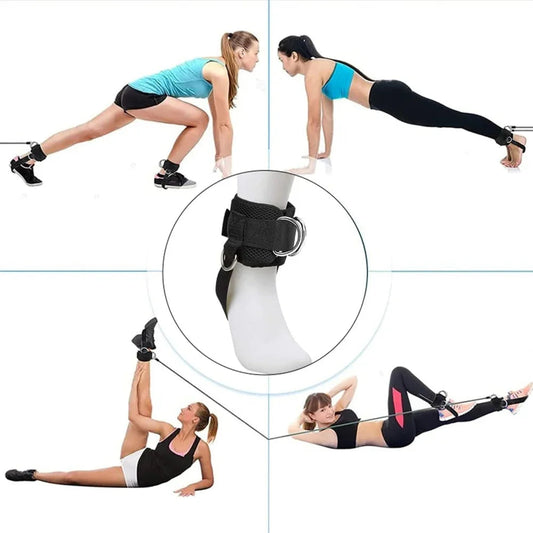 Adjustable Gym Ankle Straps - Heavy Duty Cable Machine Cuffs for Glute Leg Workouts, Adjustable Fitness Training Accessories