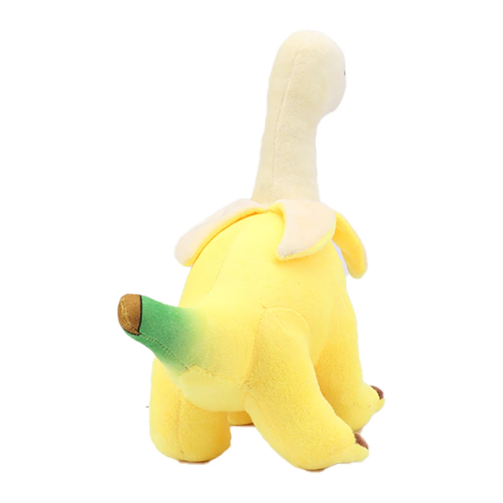 Banana Brontosaurus Plush Toy – Soft Dinosaur Stuffed Animal, Kawaii Peeled Plushie Gift for Kids & Collectors, Cuddly & Unique