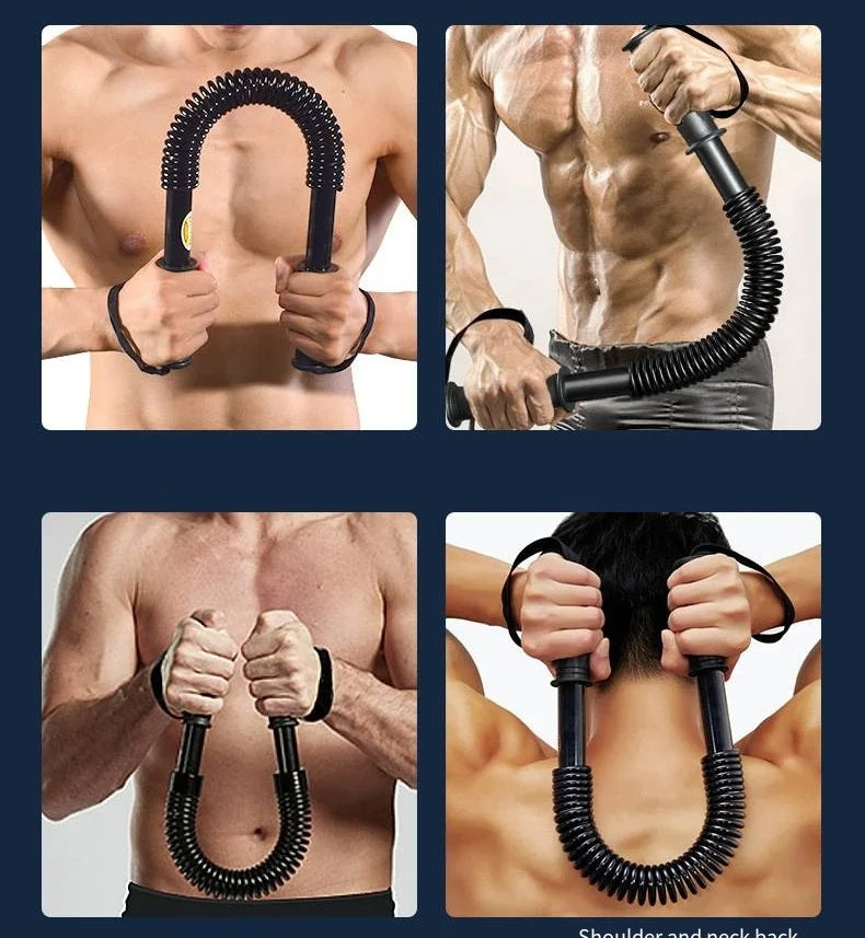Spring Resistance Arm Strengthener – Forearm Gripper with Torsion Bar, Heavy-Duty Power Trainer for Muscle Building, Gym & Home Fitness