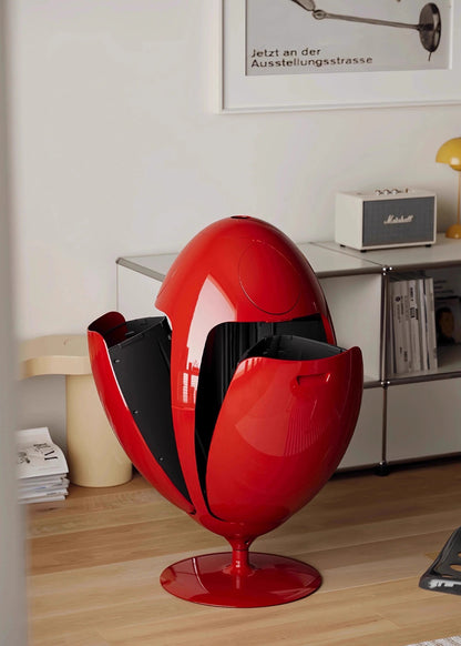 Dinosaur Egg Eco-Friendly Trash Can – Light Luxury Egg-Shaped Bin for Modern Living Room Storage and Stylish Home Organization
