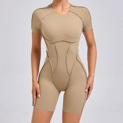 Women Workout Jumpsuit – Long Sleeve Fitness Overalls for Yoga, Gym Training and Active Sportswear Style