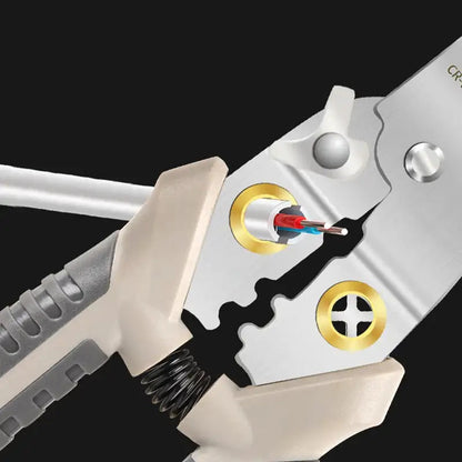 Multifunctional Wire Stripping Pliers – Stainless Steel Crimping, Cutting, and Shearing Tool for Electrical Work, Cables, and Household Wiring Projects