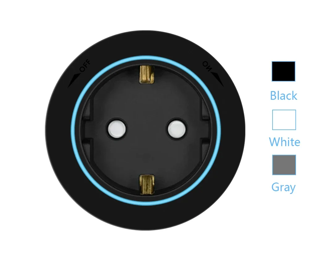 Universal Wall Power Sockets – EU UK FR Korea Compatible Electrical Outlets for Home, Kitchen, Office in White or Black