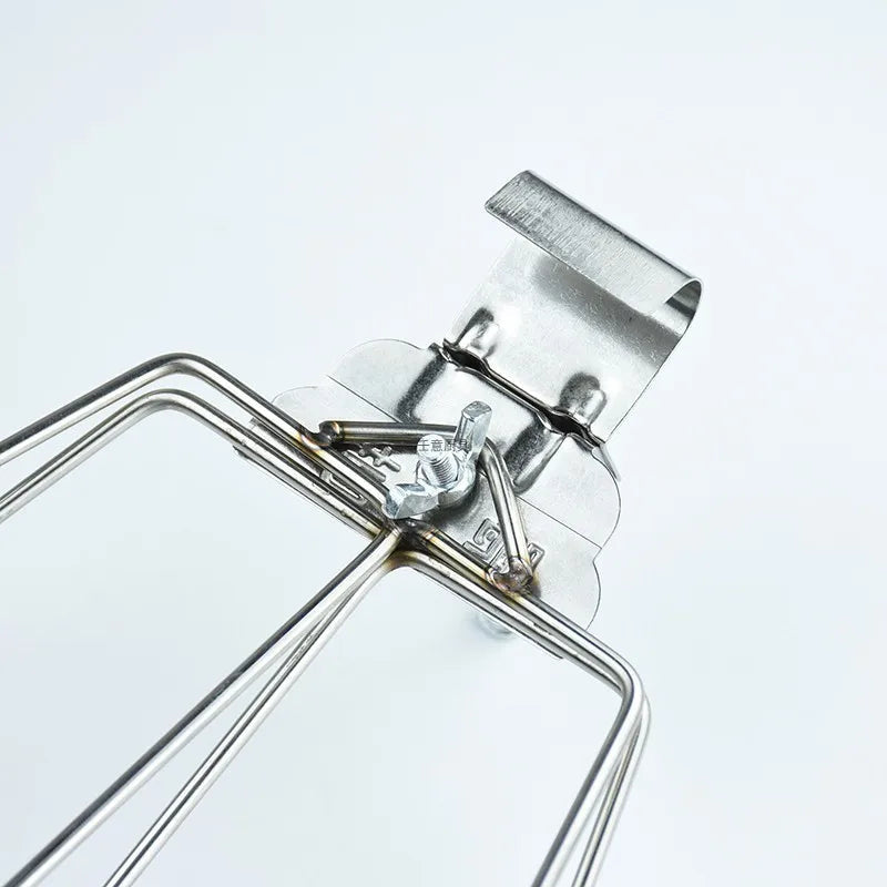 Stainless Steel BBQ Skewer Rack – Chicken and Duck Roast Clip Tool for Grill, Oven and Barbecue Cooking