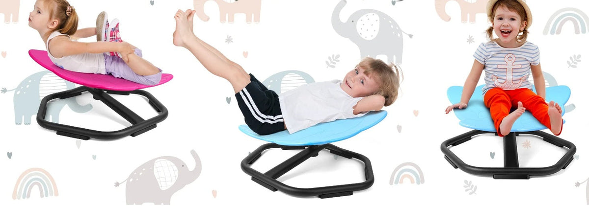 Swivel Chair Toy for Kids – 360° Fun Spinning Outdoor Seat for Balance, Motion Play, and Sensory Development for Boys & Girls