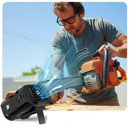 Portable Waist Fan – 10000mAh  Clip-On Hands-Free Wearable Cooling Fan with Flashlight and 5 Speeds for Camping and Travel