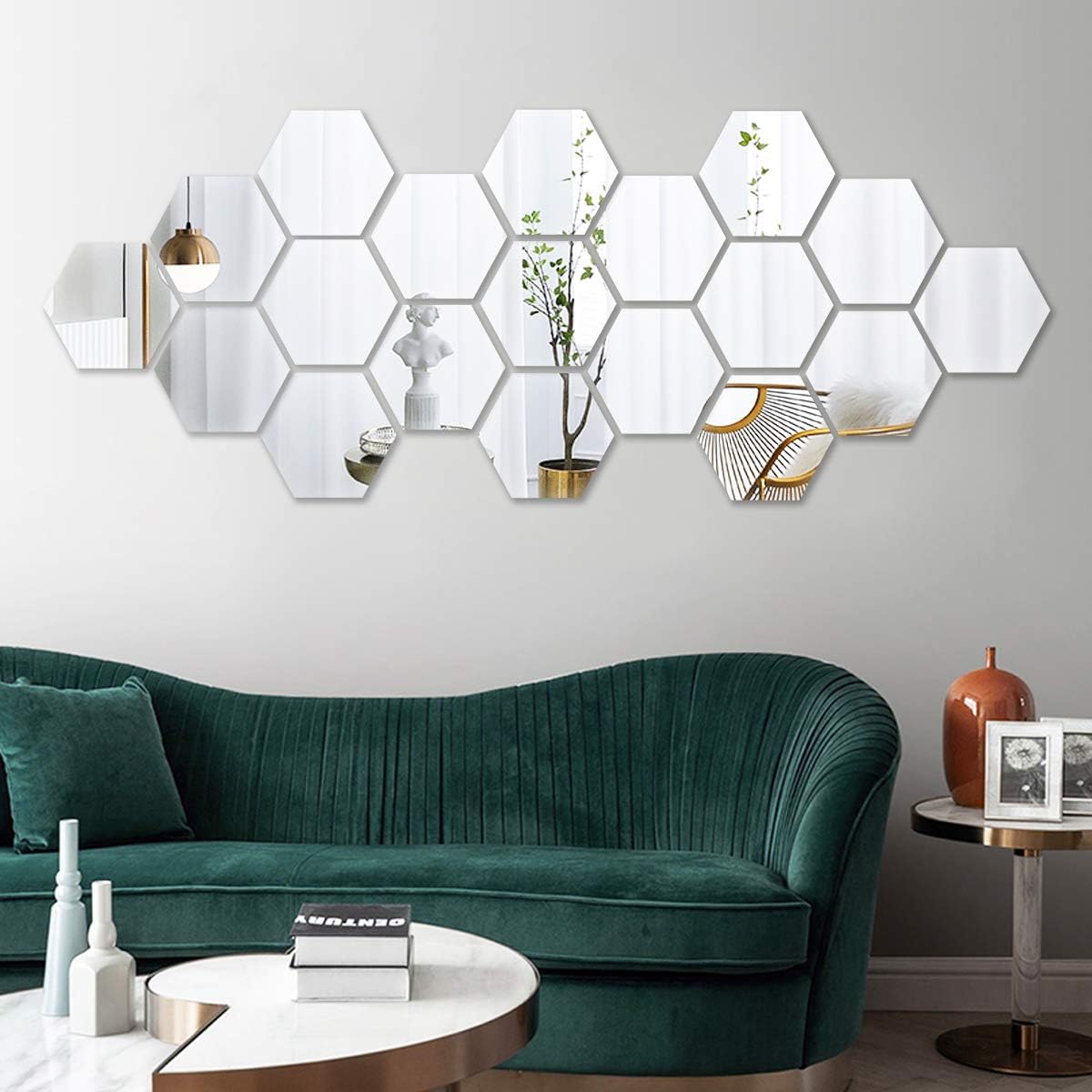 Hexagonal Acrylic Mirror Wall Sticker