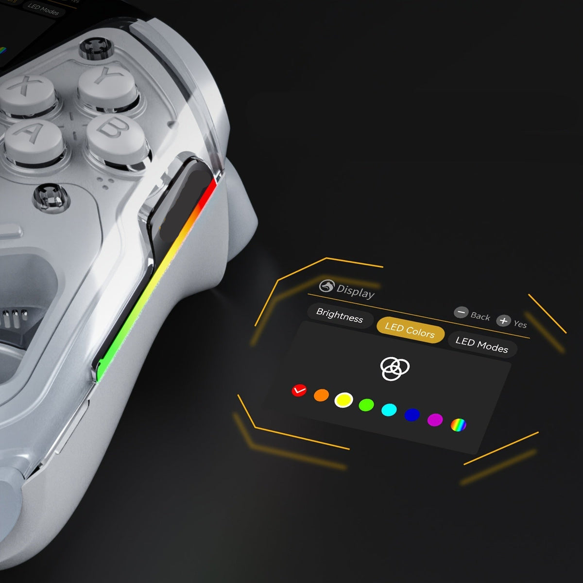 V2 Interactive Wireless Gaming Controller – No-Drift Hall Effect Joystick, RGB Lighting & Charging Dock for iOS, PC & Switch