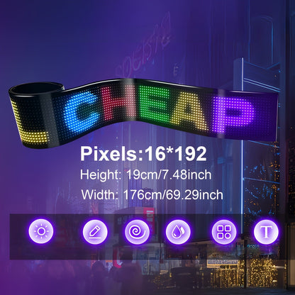 Programmable LED Scrolling Sign – Flexible Matrix Display Board with Custom Messages for Businesses, Shops, Events, and Creative Advertising