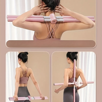 Yoga Body Correction Cross Stick – Posture Aligning Training Tool for Pilates, Hunchback Correction, and Everyday Flexibility Improvement
