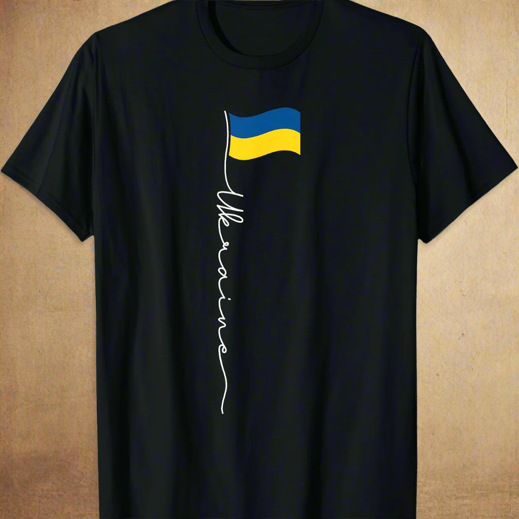Ukraine Flag Gift Shirt – From Daughter or Wife, Patriotic Men’s T-Shirt Featuring Stars &amp; Stripes Inspired Design