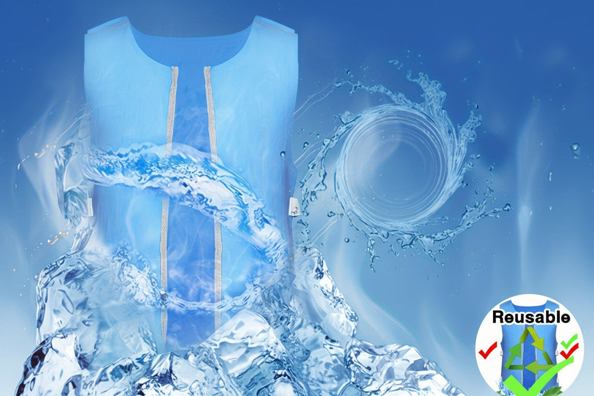 Evaporative Cooling Vest for Men & Women - Ice Cold Relief for MS, Outdoor Heat, and Long Summer Days in Hot Weather