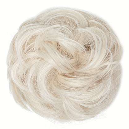 Messy Curly Hair Bun Extension – Voluminous Synthetic Elastic Chignon Scrunchie for Effortless Updo, Instant Volume & Natural-Looking Glam Hairpiece for Women