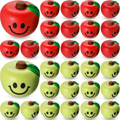 Fruit Smile Stress Balls – 50pcs Soft Foam Hand Grip Exercise Balls Bulk Party Favors for Adults, School Carnival Rewards