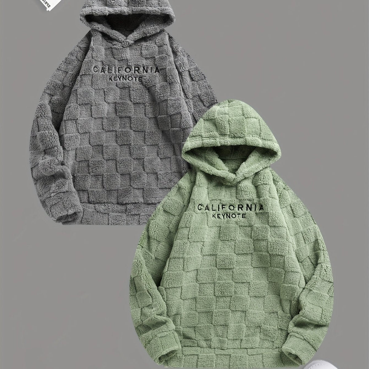 California Embroidered Fleece Hoodie – Unisex Loose-Fit Winter Sweatshirt with Plush Comfort for Daily Wear
