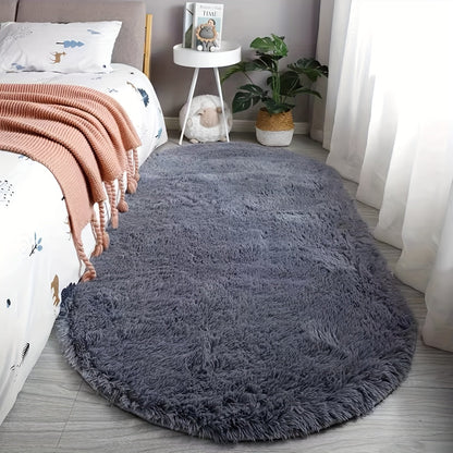 Oval Bedside Carpet Mat – Stylish Bedroom Rug for Bedside, Living Room Coffee Table Accent, and Cozy Modern Home Décor