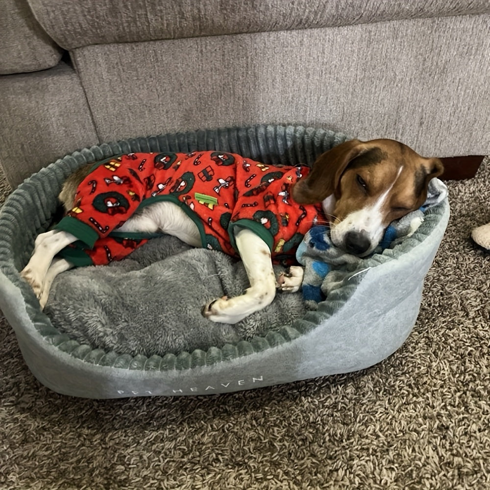 Ultra-Soft Plush Dog Bed - Bite-Resistant, Dirt-Proof, Machine Washable Cozy Haven for All Season Pet Comfort