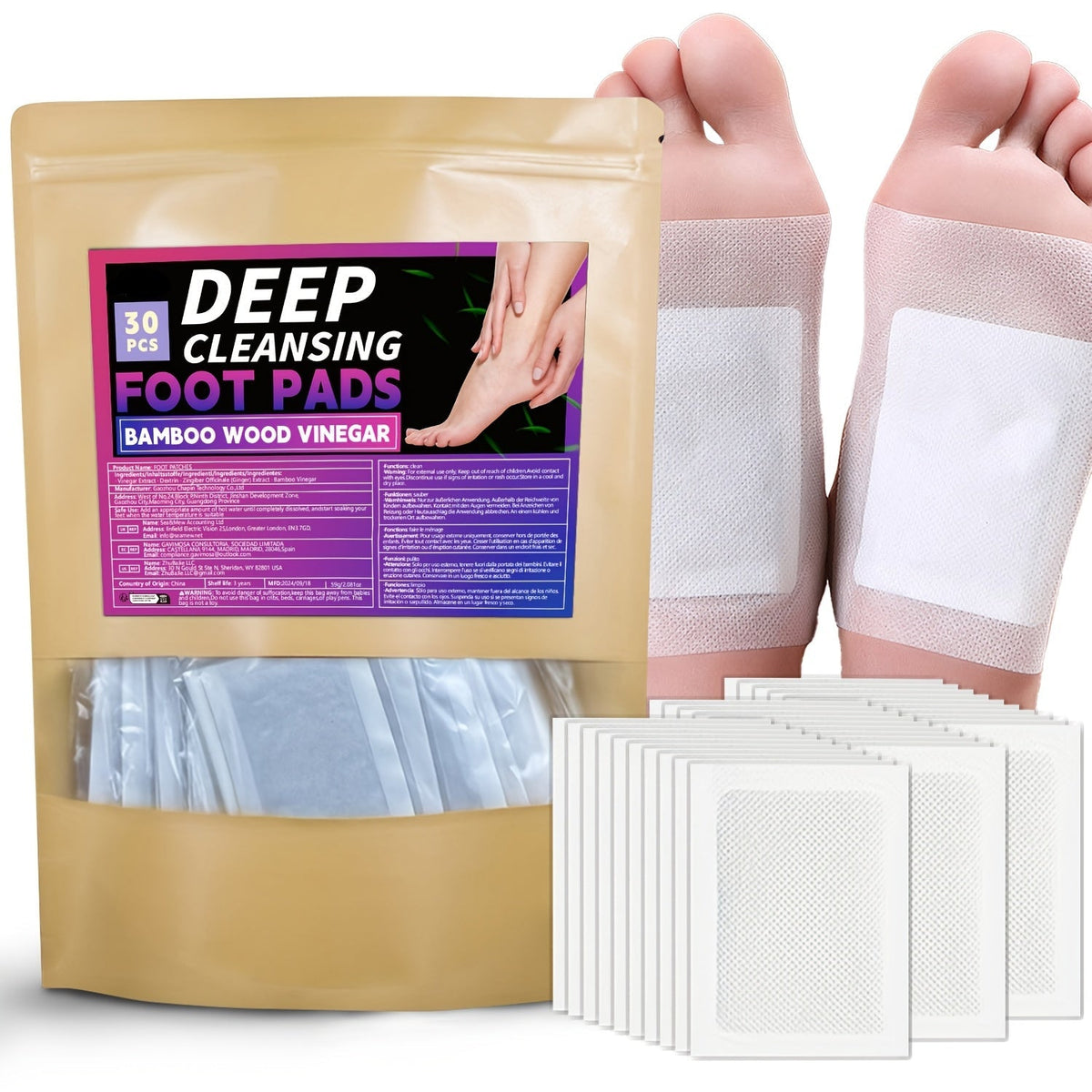 Natural Foot Cleansing Detox Pads – Easy Overnight Detox and Soothing Foot Therapy to Cleanse, Relax, and Restore Body Balance Naturally