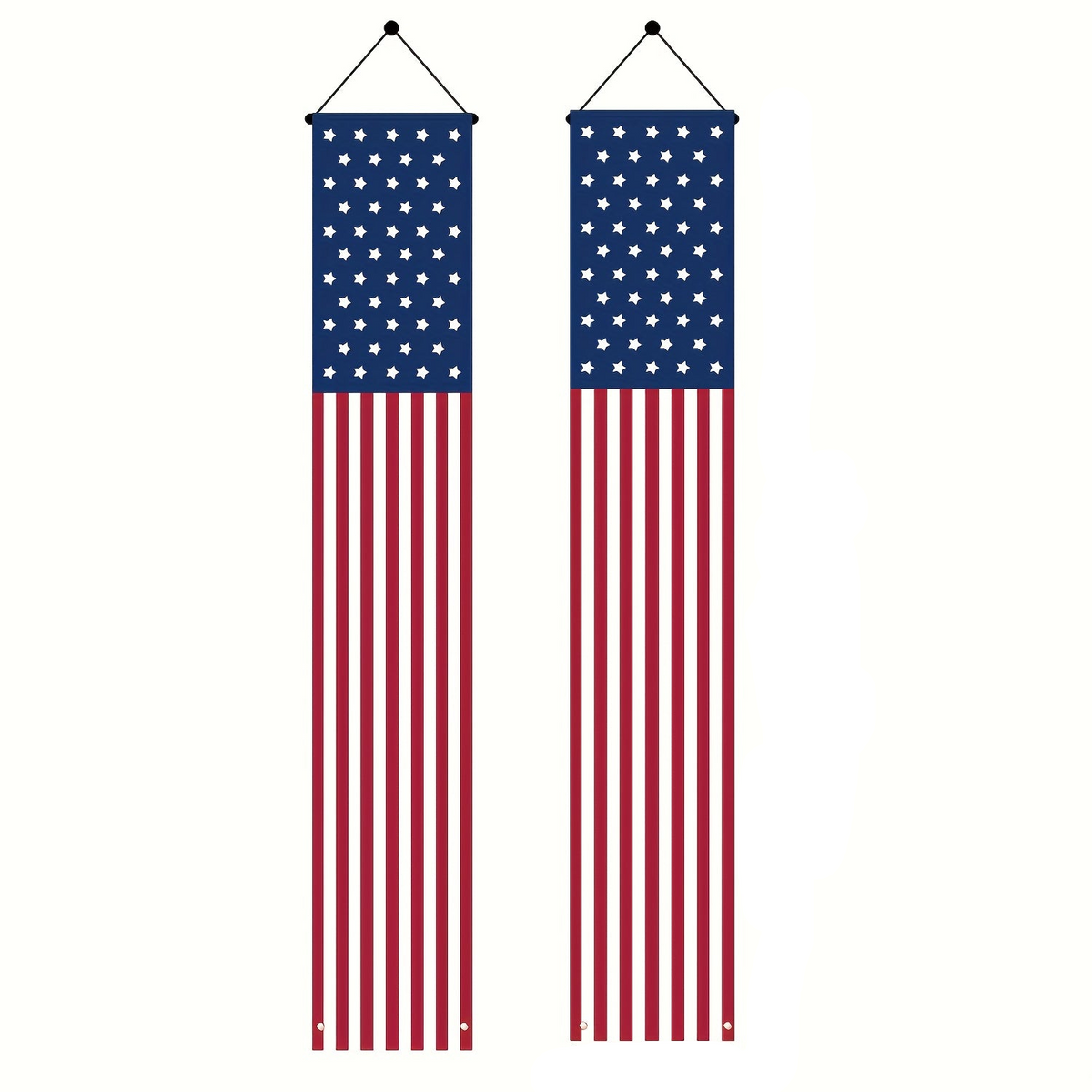 Patriotic American Flag Porch Banners – Outdoor Polyester Hanging Decor for 4th of July and Memorial Day