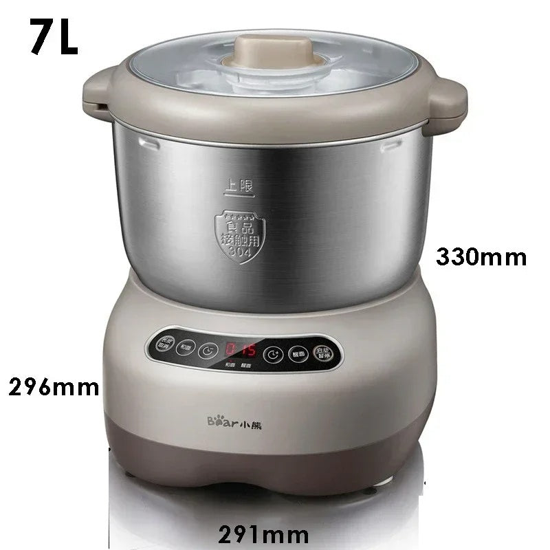 Professional Electric Dough Maker – 7L Stainless Steel Mixer with Ferment Function, Large Capacity, and Smart Touch Panel