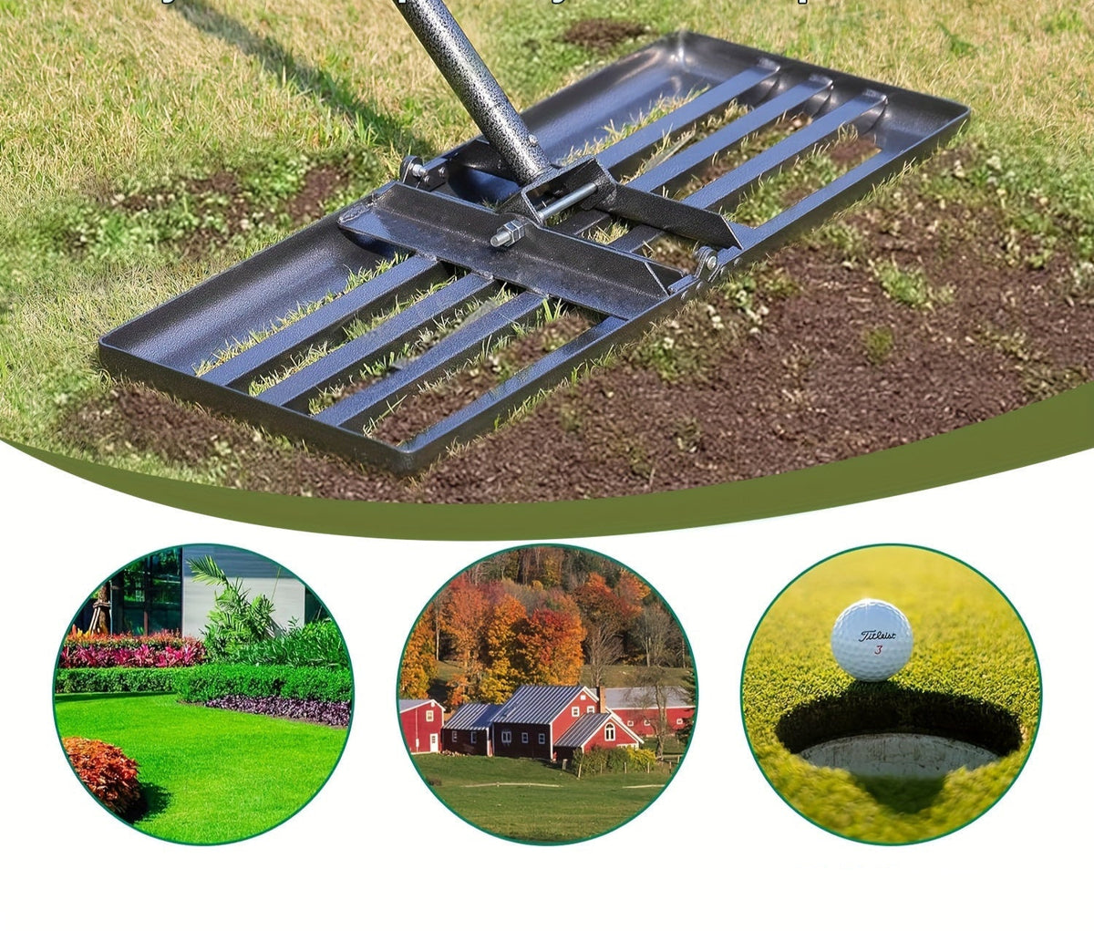 Level Lawn Rake Tool – Perfect Yard Leveler for Soil, Sand, or Seed Spreading, Ensuring Even & Healthy Lawns