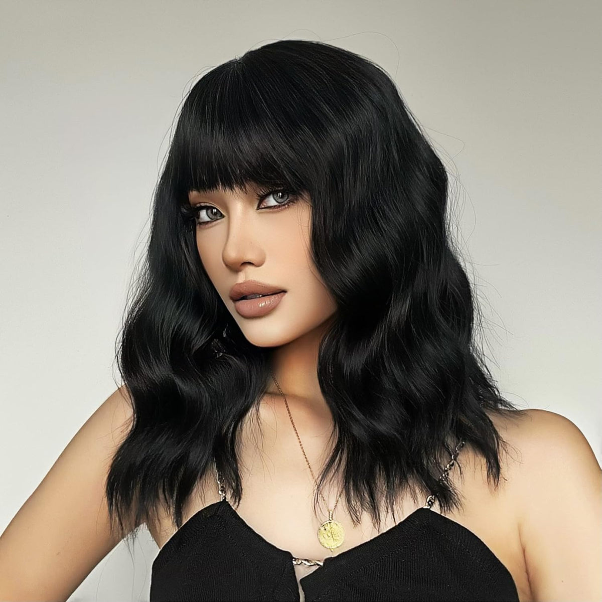 Clip-On Human Hair Bangs – Natural Black Wispy Fringe Air Bangs for Women’s Daily Hairstyling, Easy to Apply Non-Slip Hair Extensions