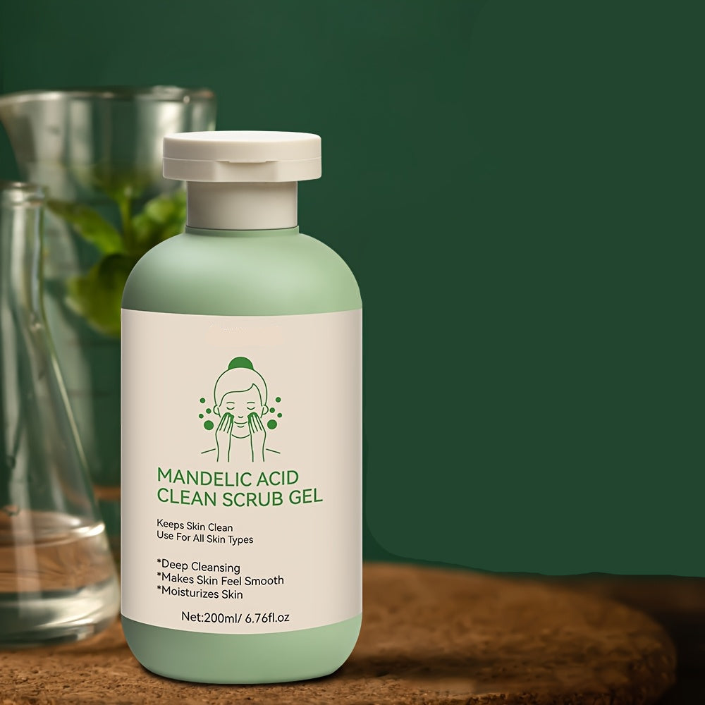 Mandelic Acid Scrub Gel – Gentle Exfoliating Face Cleanser for Smooth Skin, Oil Control, and Clear Complexion Without Harsh Irritation