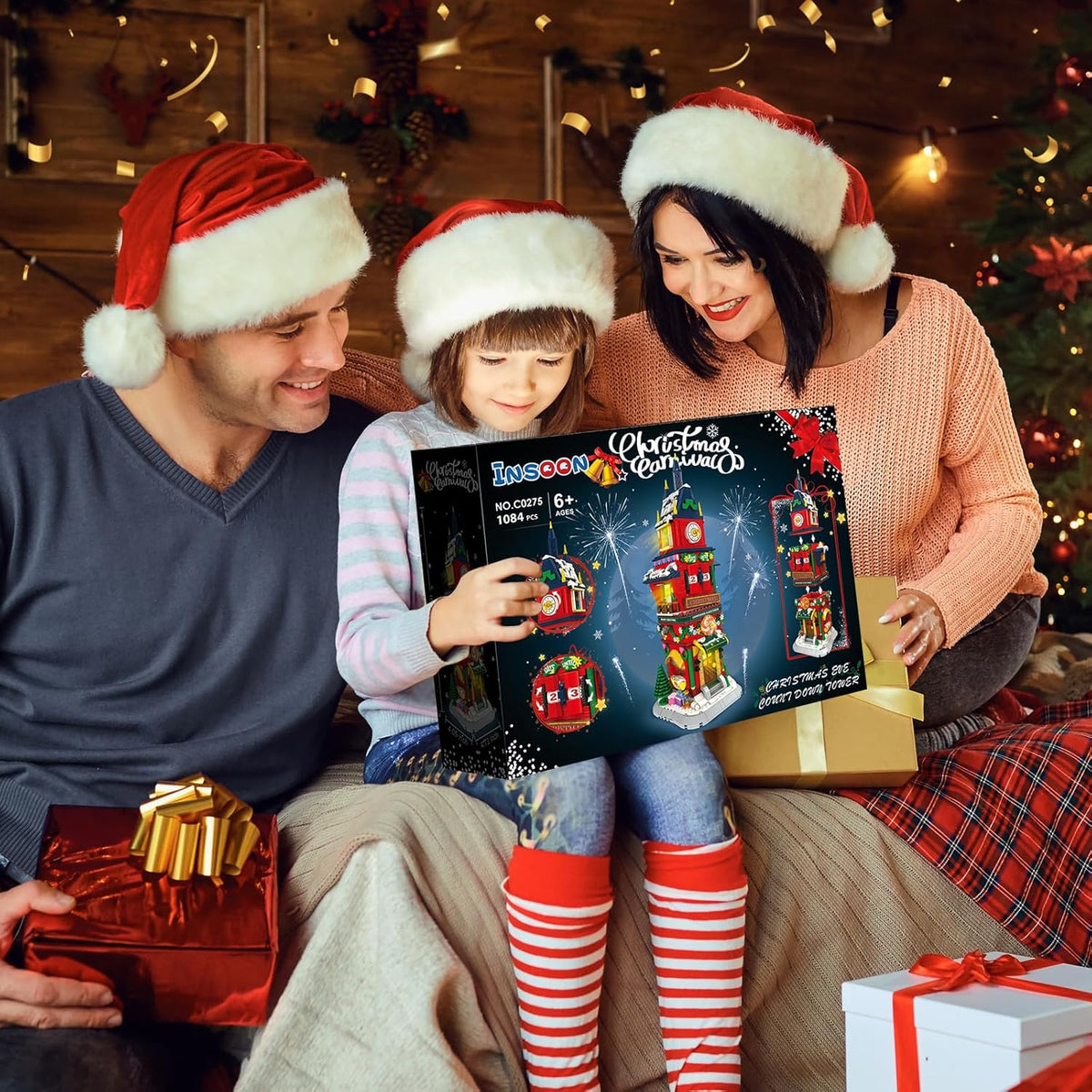 Winter Village Christmas House Building Blocks – Creative ART House Model Set for Kids, DIY Bricks Christmas Gift & Holiday Display