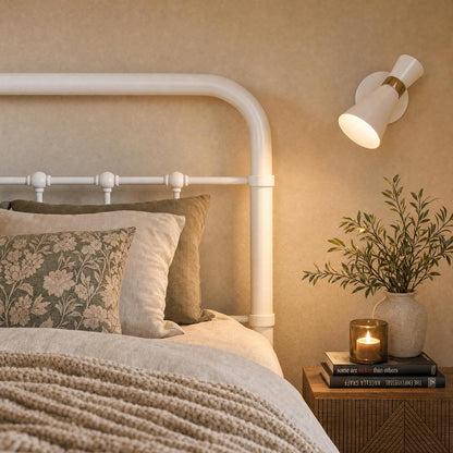 Queen Metal Bed Frame with Victorian Iron-Art Headboard
