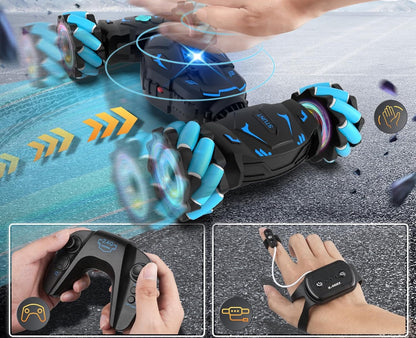 Remote Control Stunt Car – Music-Powered 4-Wheel Off-Road Drift Toy for Kids with Twist Climbing Design Perfect Holiday Gift