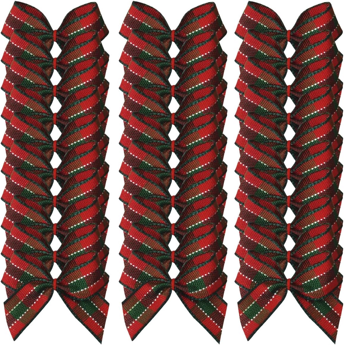 Satin Christmas Ribbon Bow Set – Handmade DIY Gift Wrapping Bows for Crafts, Hair Accessories, Xmas Parties & New Year Decorations