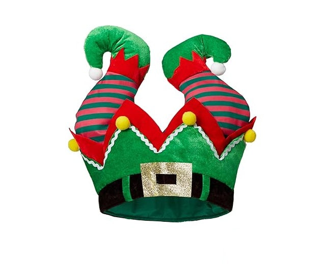 Vibrant Red Christmas Elf Pants Beanie – Funny Holiday Party Hat for Festive Celebrations, Costume Dress-Up, Santa-Themed Events, and Xmas Photo Props