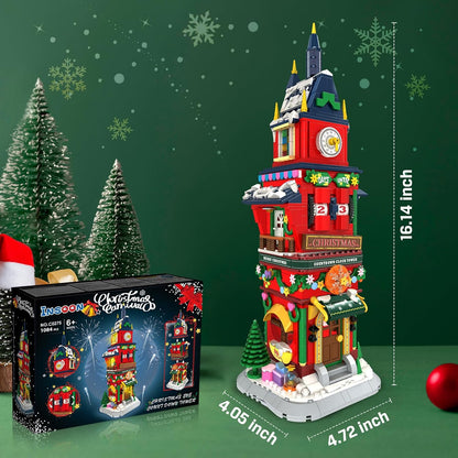 Winter Village Christmas House Building Blocks – Creative ART House Model Set for Kids, DIY Bricks Christmas Gift & Holiday Display