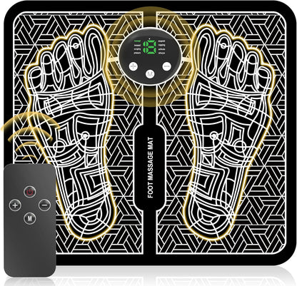 EMS Foot Massager with Remote Control – 12 Modes, 19 Intensity Levels for Muscle Relaxation, Improved Circulation, and All-Day Comfort at Home