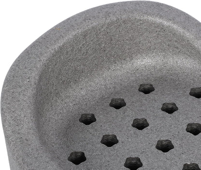 Molded Foam Bath Stool – Wide Curved-Back Shower Seat, in Gray or Cream