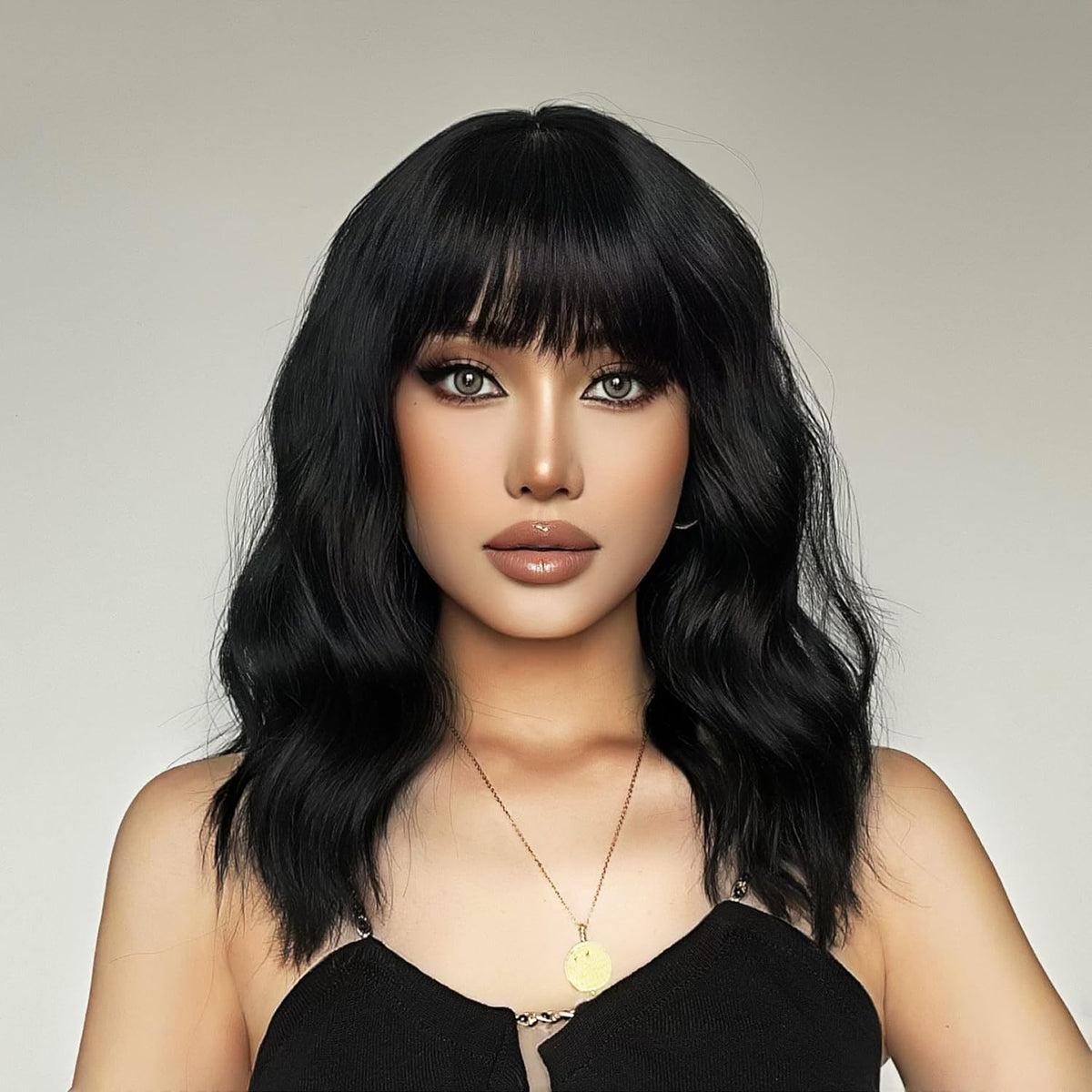 Clip-On Human Hair Bangs – Natural Black Wispy Fringe Air Bangs for Women’s Daily Hairstyling, Easy to Apply Non-Slip Hair Extensions