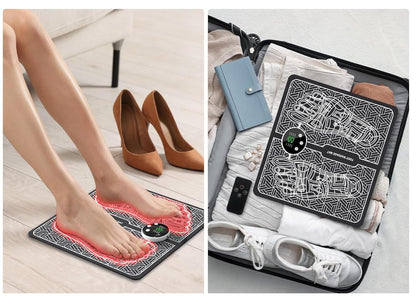 EMS Foot Massager with Remote Control – 12 Modes, 19 Intensity Levels for Muscle Relaxation, Improved Circulation, and All-Day Comfort at Home
