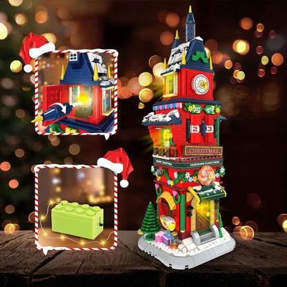 Winter Village Christmas House Building Blocks – Creative ART House Model Set for Kids, DIY Bricks Christmas Gift & Holiday Display
