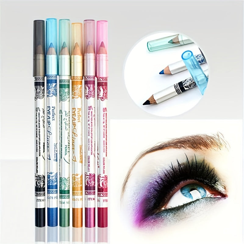 Multi-Purpose Eyeliner Pencil Set – 12Pcs Smooth Gel Texture Works as Lip Liner, Eyeshadow Stick, or Long-Lasting Eye Makeup Tool
