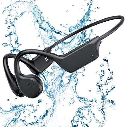 G1 Bone Conduction Bluetooth Headset – IPX8 Waterproof, Hang‑Ear Sports Headphones with Bluetooth 5.4 for Running, Swimming & Outdoor Use