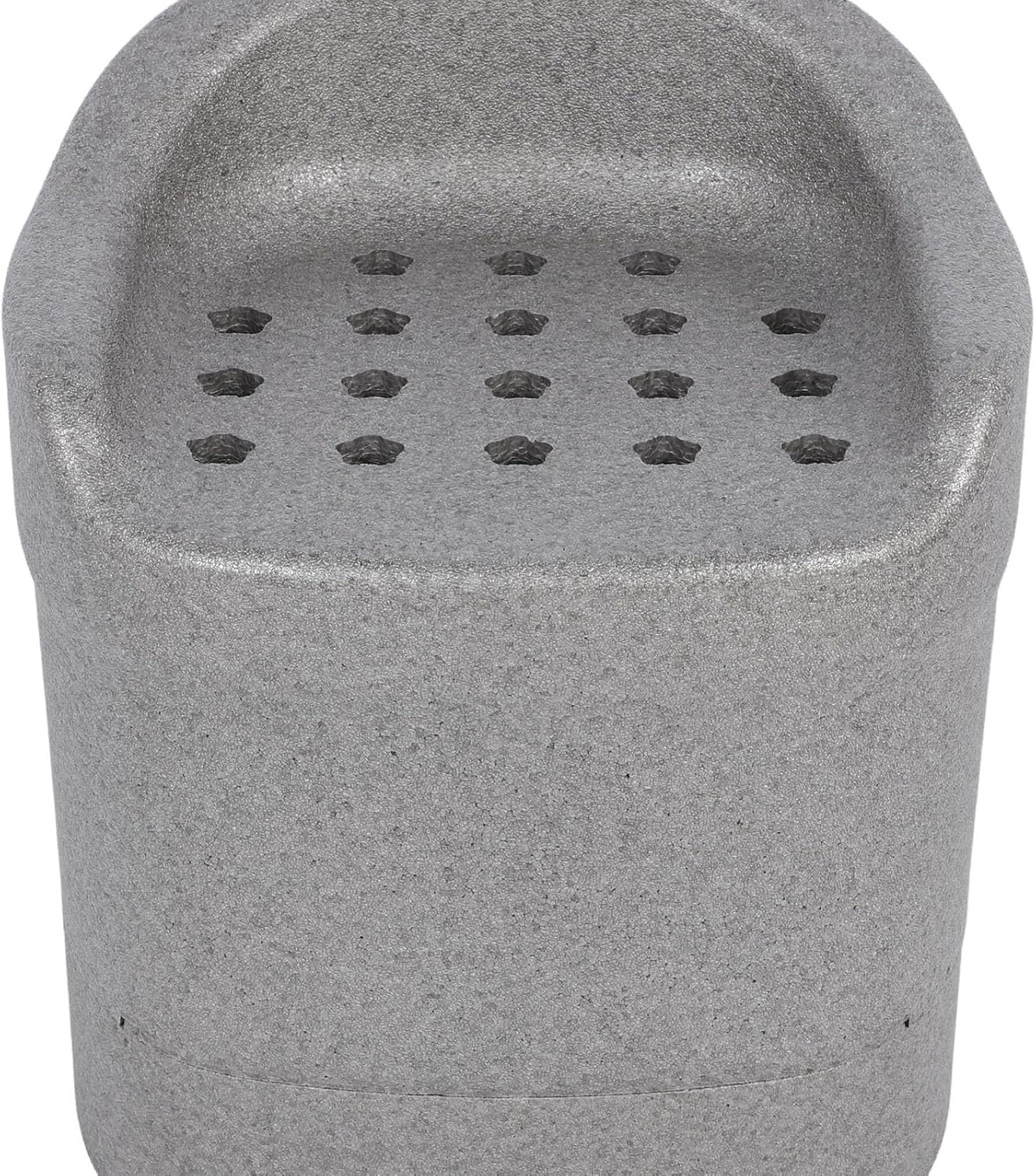 Molded Foam Bath Stool – Wide Curved-Back Shower Seat, in Gray or Cream