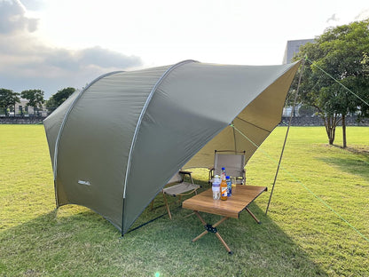 Foldable Tunnel Canopy Tent – UV-Resistant Rainproof Outdoor Shade with Silver Coating for Camping, Beach, or Backyard Shelter
