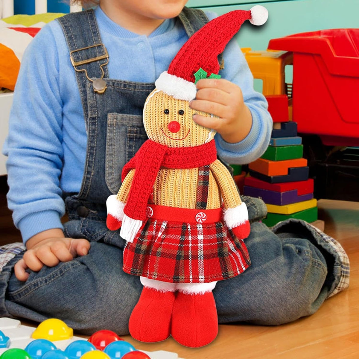 Christmas Gingerbread Doll Figurine – Cute Creative Holiday Ornament for Home, Tabletop Display, Window Decoration & Festive Christmas Décor