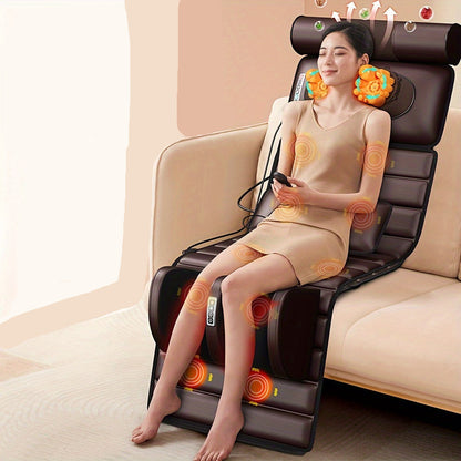 Full Body Vibrating Massage Mat with Heating Pad – 10 Nodes Multi-Zone Relaxation Mat with Heat, Soothing Vibrations, and Adjustable Settings for Daily Stress Relief