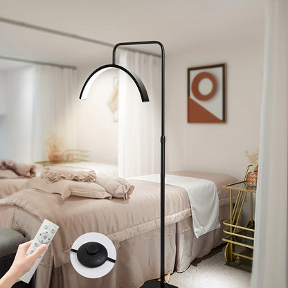 LED Half Moon Floor Lamp – Professional Beauty Light for Eyelash Extensions, Makeup, and Salon Use with Adjustable Brightness