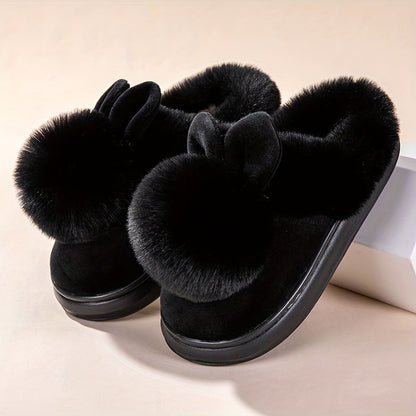 Warm Fur Rabbit Women’s Slippers – Furry, Ultra-Soft, Warm, Non-Slip Indoor Outdoor Slippers for Women in Total Comfort