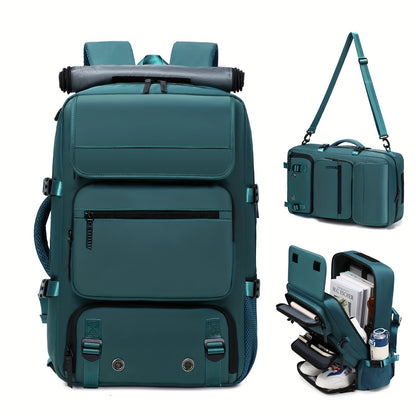Large-Capacity Travel Backpack with Shoe Compartment – Lightweight Laptop Daypack with Charging Port, Multi-Functional 3-in-1 Design for Travel, Business, and Outdoor Adventures
