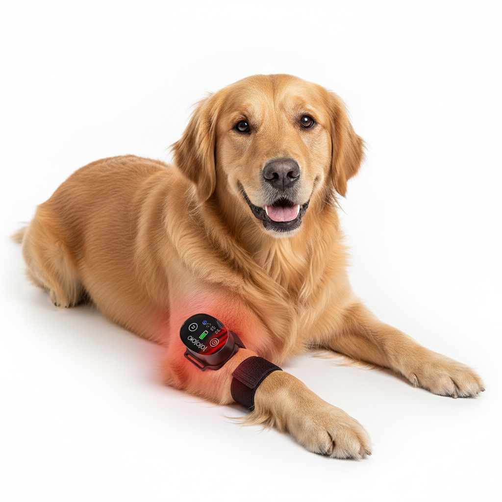 USB Rechargeable Cold Laser Therapy Device for Dogs – 660nm & 850nm Deep Tissue Relief, Portable Heating Pad for Joint & Muscle Recovery